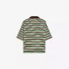Polo de manga curta às riscas com bordado – T-shirts e polos