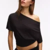 T-shirt assimétrica de manga curta – T-shirts – Mulher