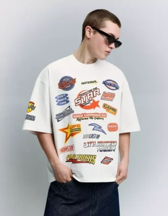 T-shirt de calção curto estampada – T-shirts e Polos
