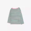 T-shirt de manga comprida com gola assimétrica estampada – #Bershkastyle – Mulher