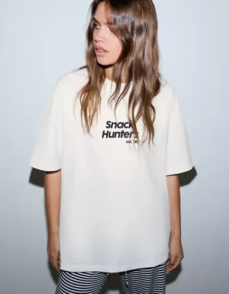 T-shirt de manga curta com estampado