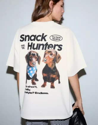T-shirt de manga curta com estampado