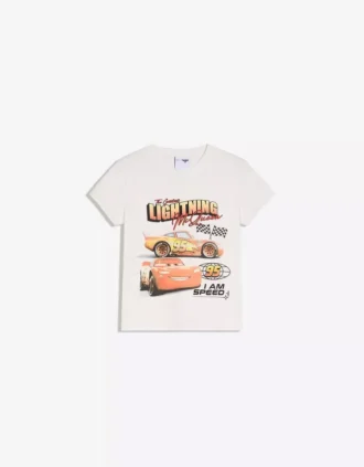 T-shirt de manga curta com estampado de carros
