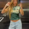 T-shirt de manga curta com estampado desportivo – #Bershkastyle – Mulher