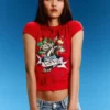 T-shirt de manga curta com estampado Ed Hardy X Bershka