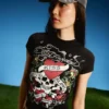 T-shirt de manga curta com estampado Ed Hardy X Bershka