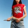 T-shirt de manga curta com estampado Ed Hardy X Bershka