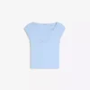 T-shirt de manga curta com franzido – Mulher