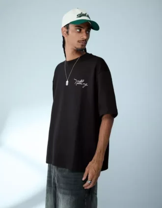 T-shirt de manga curta felpuda com estampado – T-shirts e camisas polo