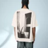 T-shirt de manga curta felpuda com estampado – T-shirts e camisas polo