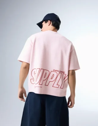 T-shirt estampada felpuda – T-shirts e Polos