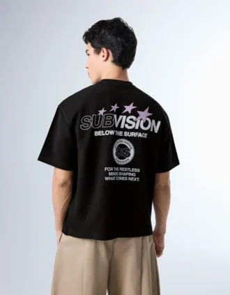 T-shirt estampada felpuda – T-shirts e Polos