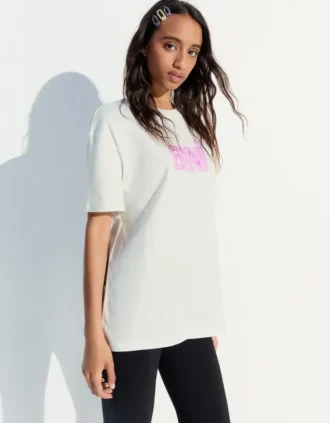 T-shirt Oversize com Estampado Bini