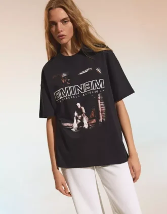 T-shirt Oversize de manga curta com estampa do Eminem