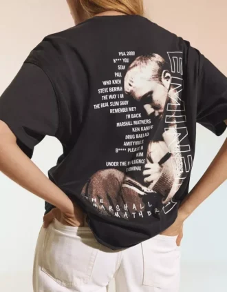T-shirt Oversize de manga curta com estampa do Eminem