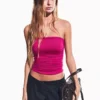 Top bandeau com franzido – Tops e bodies