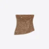 Top bandeau com lantejoulas