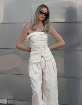 Top bandeau em Denim – #Bershkastyle – Mulher