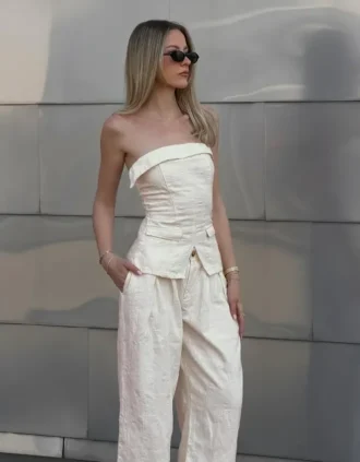 Top bandeau em Denim – #Bershkastyle – Mulher