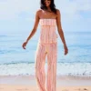Top bandeau às riscas