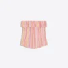 Top bandeau às riscas