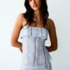 Top bandeau às riscas – Mulher