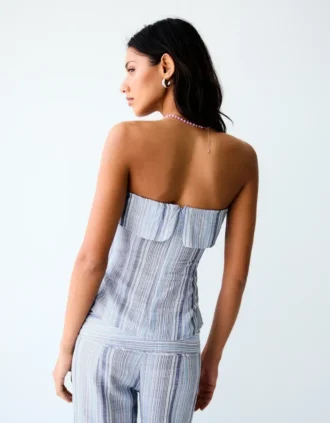 Top bandeau às riscas – Mulher