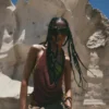 Top Halter Drapeado com Fio Metálico