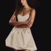Vestido bustier de cetim