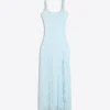 Vestido Midi com Acabamento em Renda