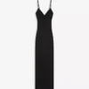 Vestido midi com alças e renda – Vestidos e jardineiras