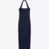 Vestido midi em Denim – Vestidos e jardineiras