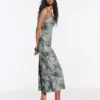 Vestido midi estampado