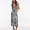 Vestido midi estampado